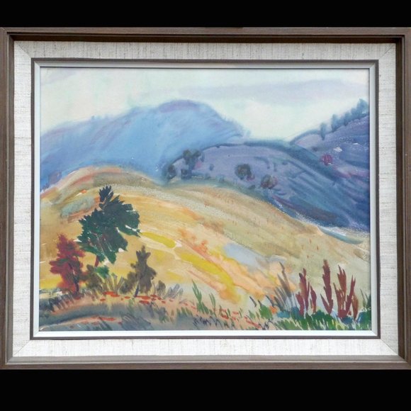 5. BLUE HILLS /Watercolor on paper. 1971